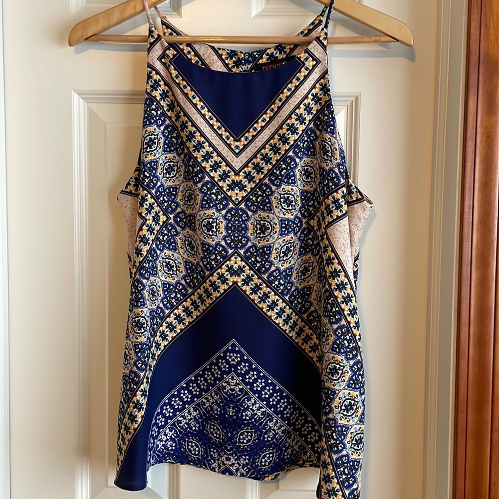 Renee C paisley tank. Size M